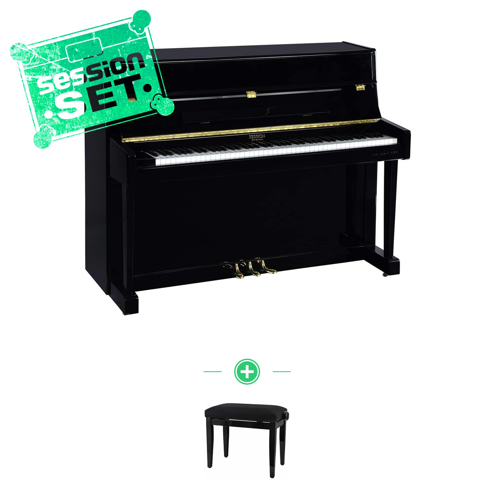 Session Original Walldorf 109 Piano Black High Gloss - SET -