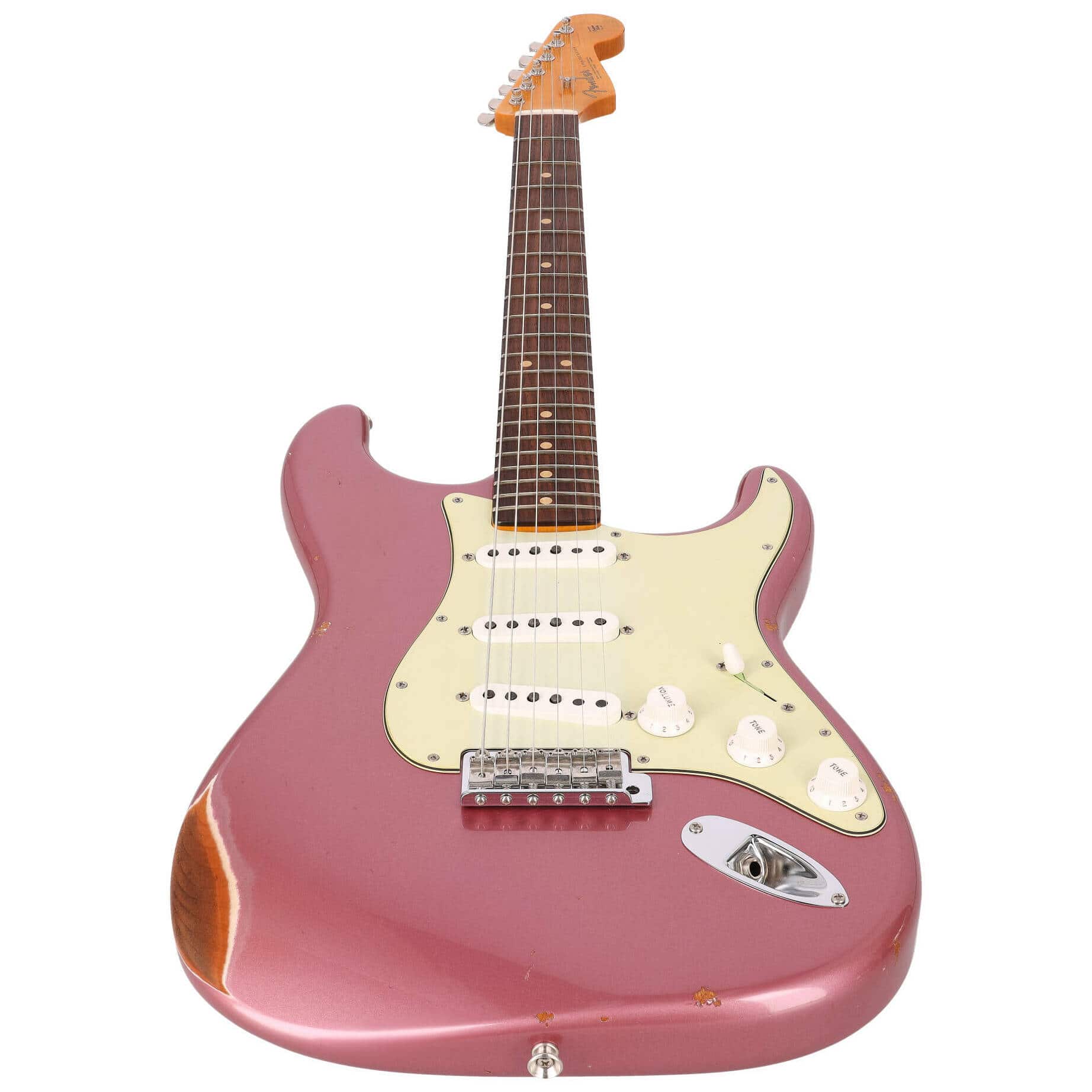 Fender Custom Shop 1963 Stratocaster Relic Aged Burgundy Mist Metallic #1 3
