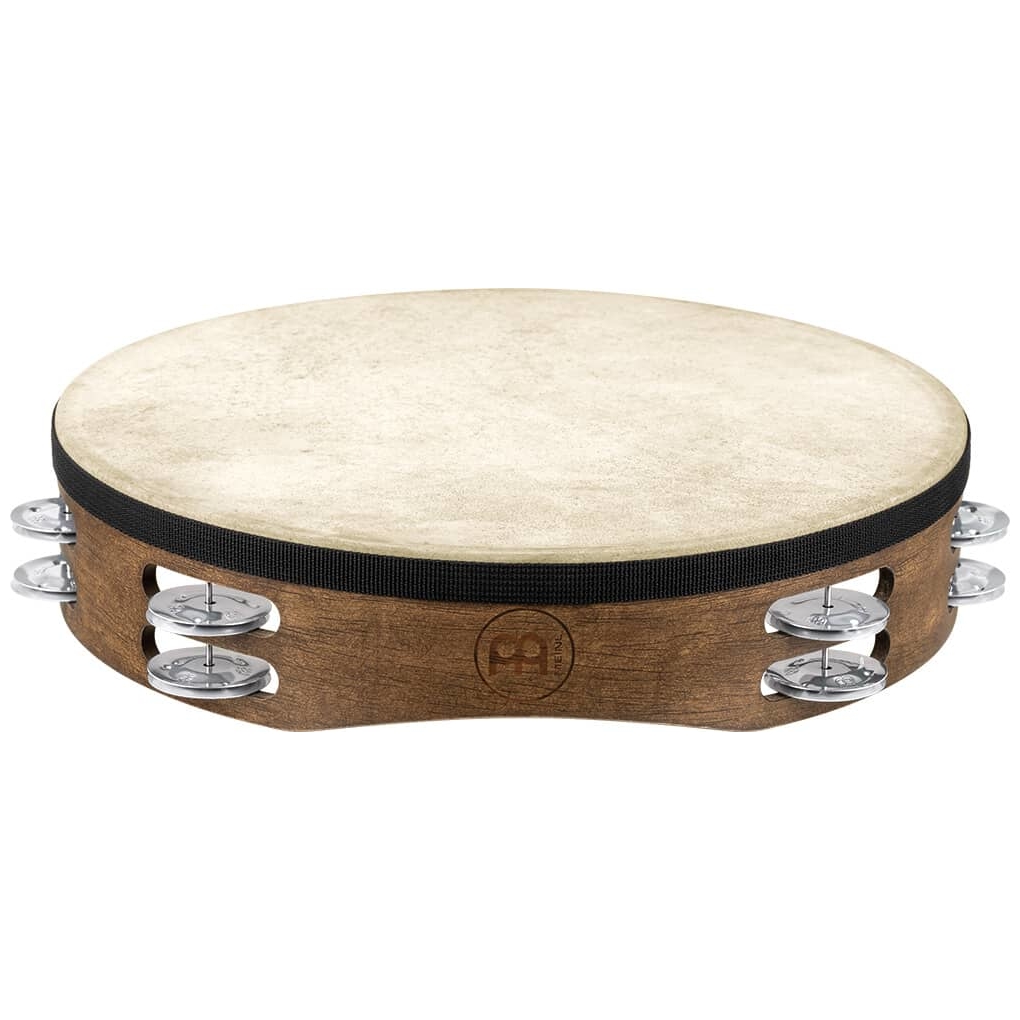 Meinl Percussion - Meinl Percussion FD12TAM - 12 Zoll Tamburello, Walnut Brown, Goat Skin, Aluminum Jingles