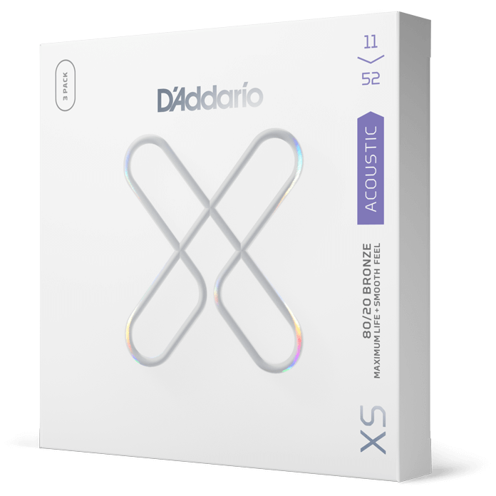 D’Addario XSABR1152-3P - XS 80/20 Acoustic Bronze Custom Light - 3-Pack 1