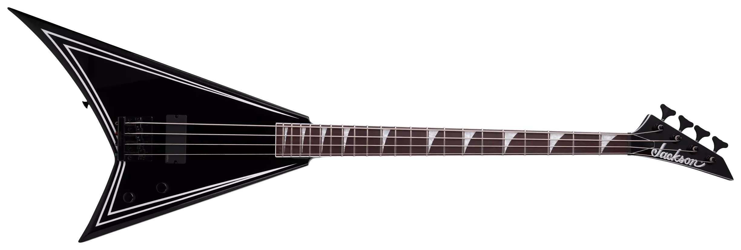 Jackson X Series RRB IV Rhoads Bass Amaranth Black with White Pinstripes 1