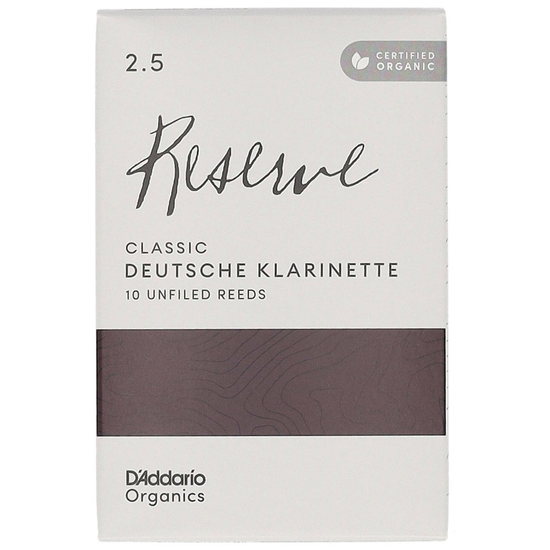 D’Addario Woodwinds Organic Reserve Classic German - Deutsche Klarinette 2,5 - 10er Pack