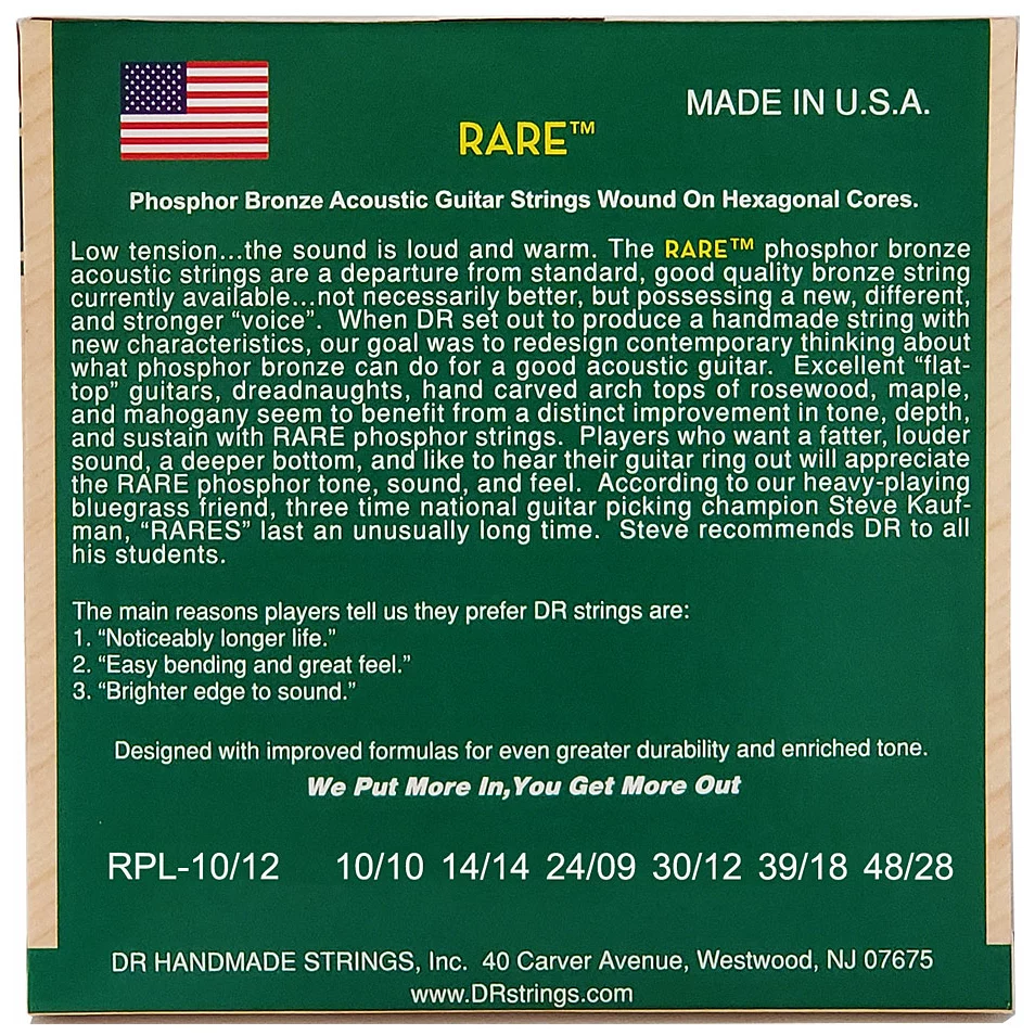 DR Strings Rare RPL-10/12 12 String 1