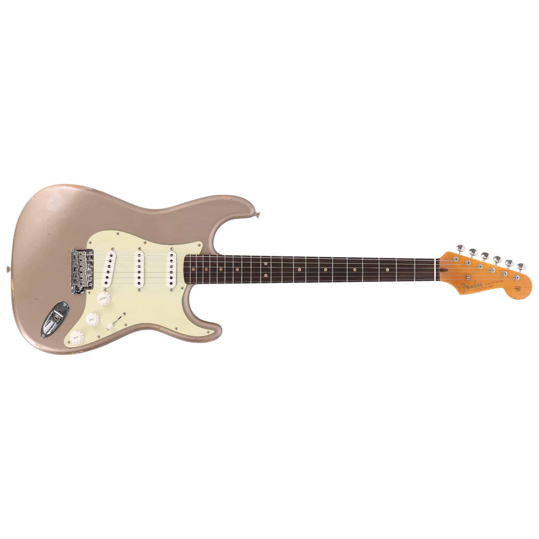 Fender Custom Shop 1963 Stratocaster Relic Aged Shoreline Gold Metallic 1