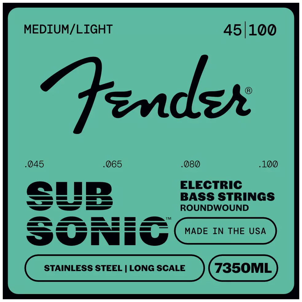 Fender SubSonic™ 7350 Stainless Roundwound Bass Strings 045-100
