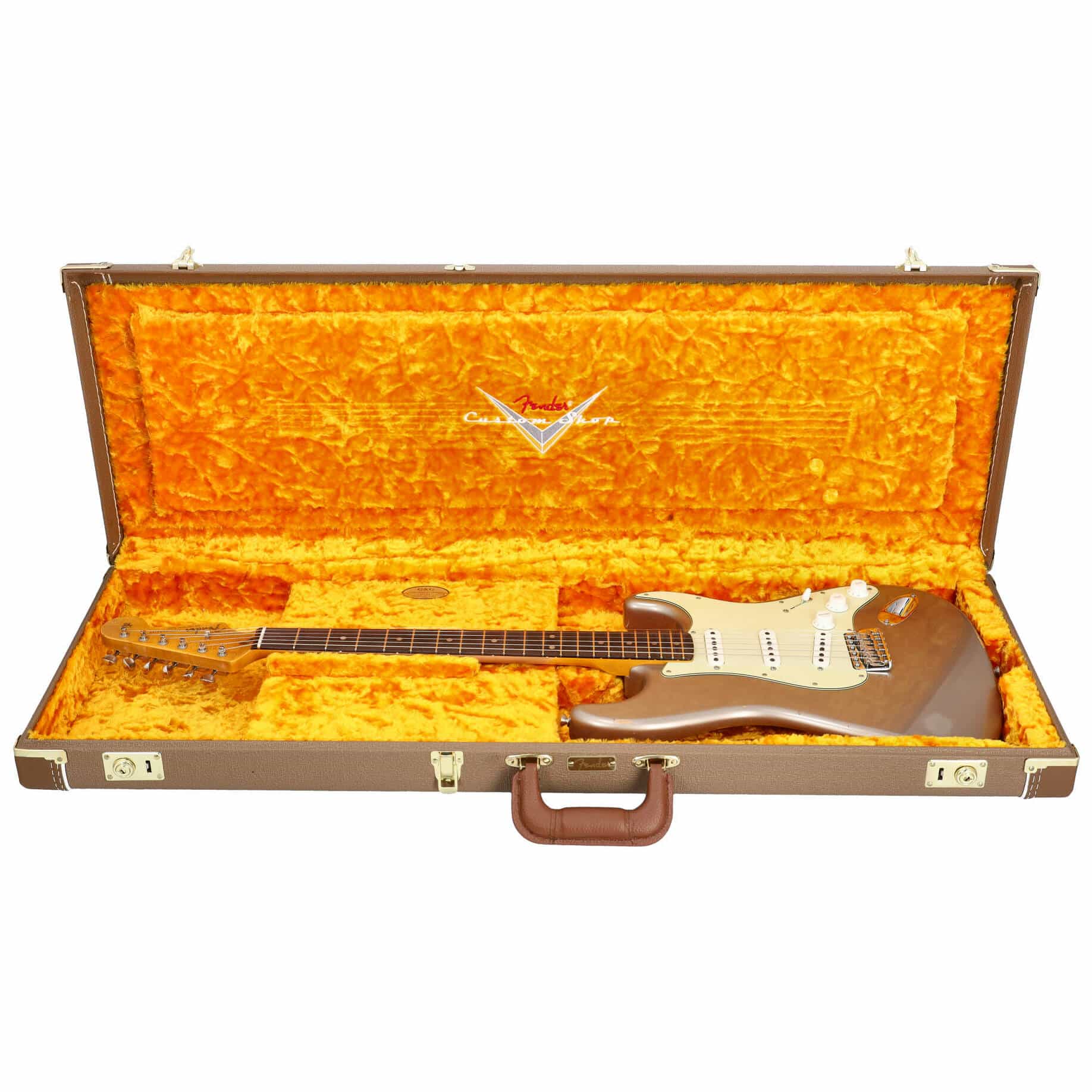 Fender Custom Shop 1963 Stratocaster Relic Aged Shoreline Gold Metallic 10