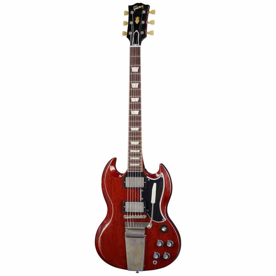 Gibson 1964 SG Standard Reissue Maestro Heavy Aged Faded Cherry Murphy Lab
