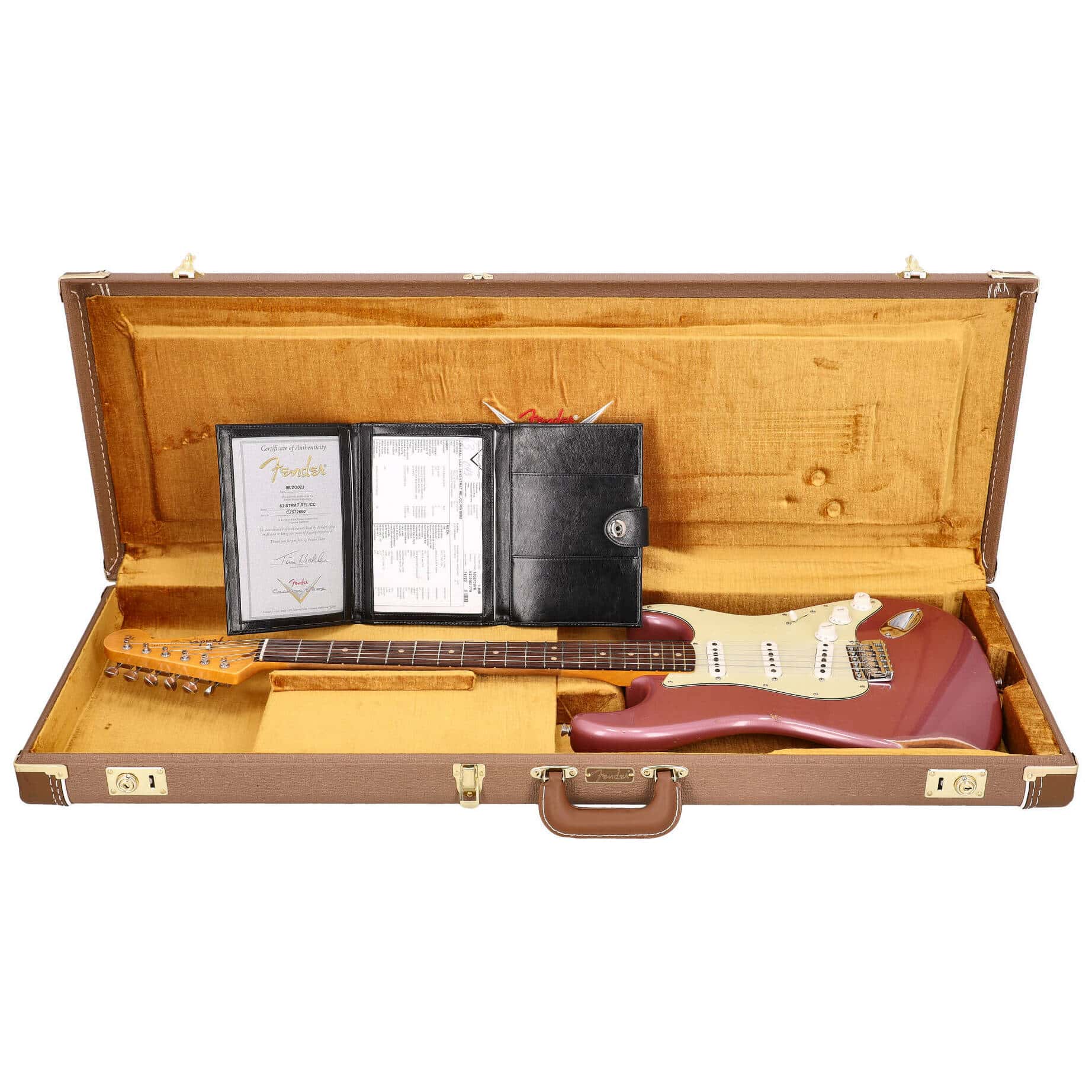 Fender Custom Shop 1963 Stratocaster Relic Aged Burgundy Mist Metallic #1 14