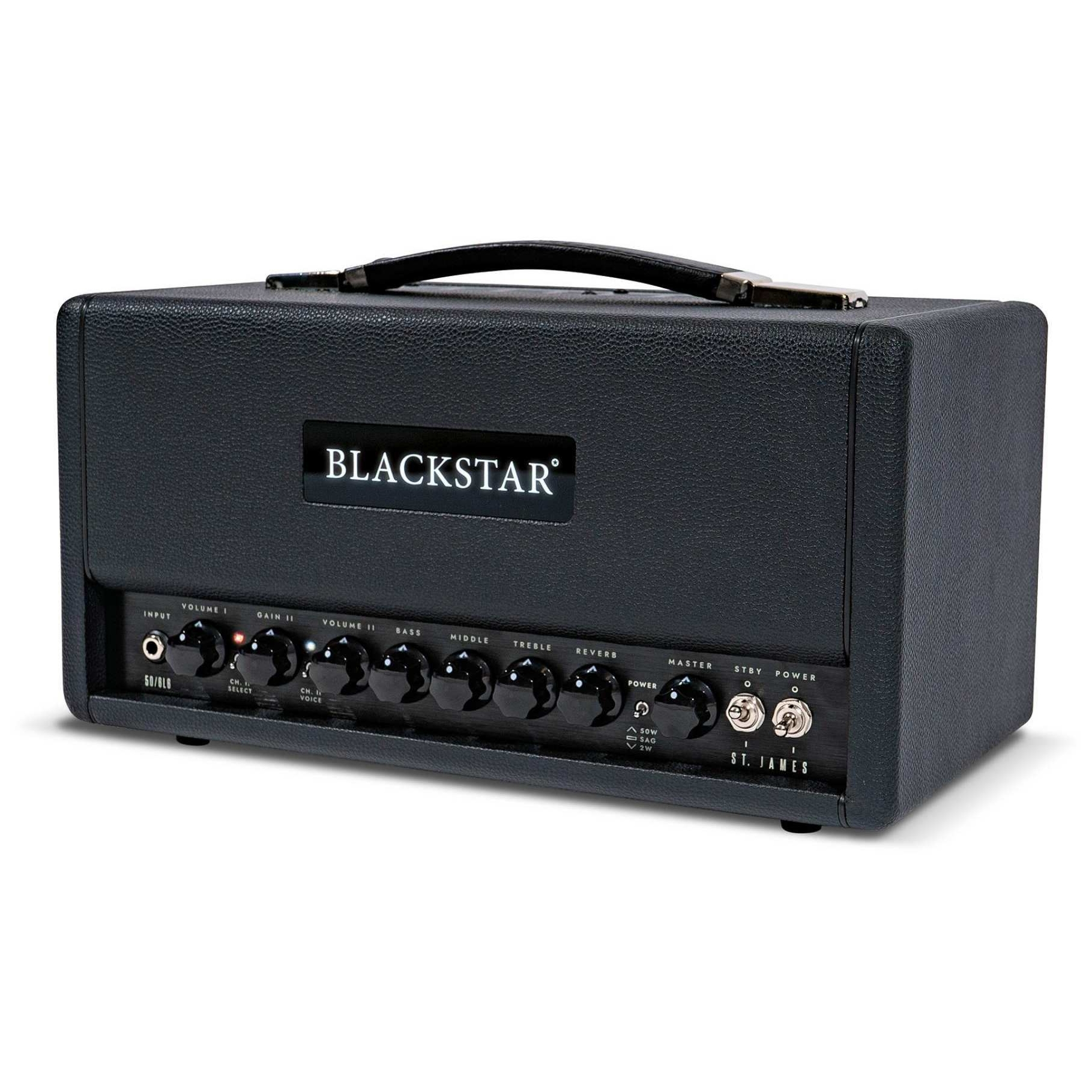 Image of Blackstar st. james 50 6l6 head black 10027837 3