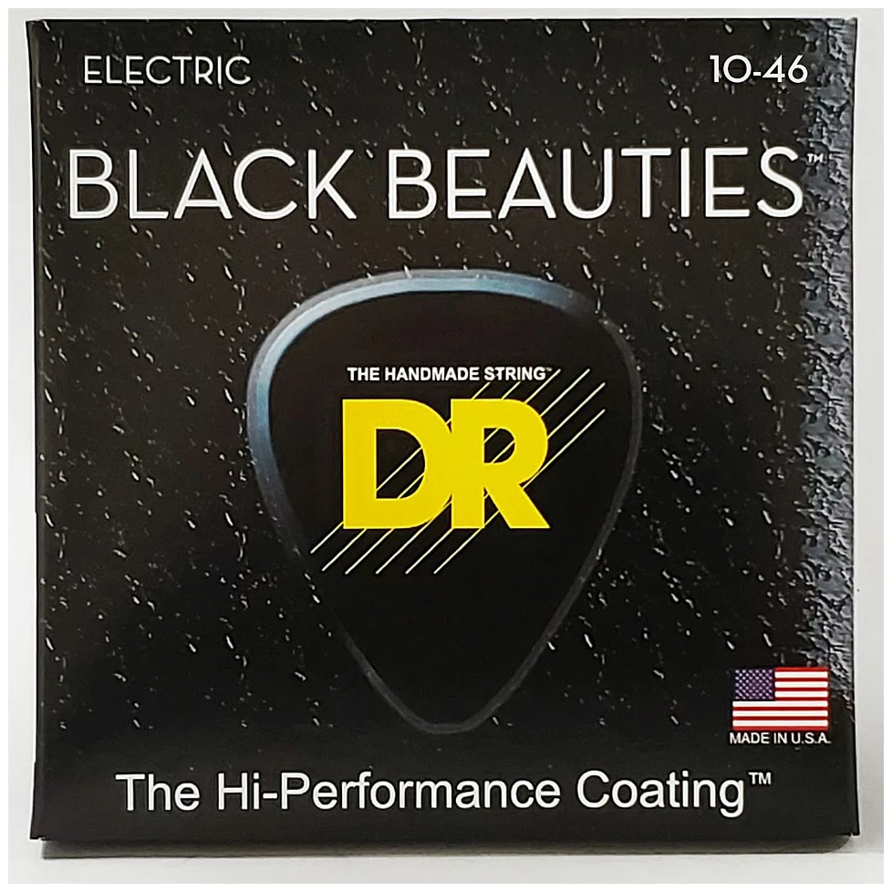 DR Strings Black Beauties BKE-10 Medium