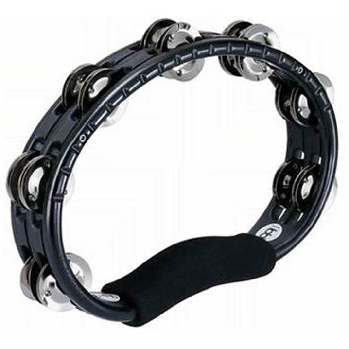 Meinl Percussion TMT1BK - Traditional hand Held ABS Tambourine, Black, Nickel Plated Steel Jingles