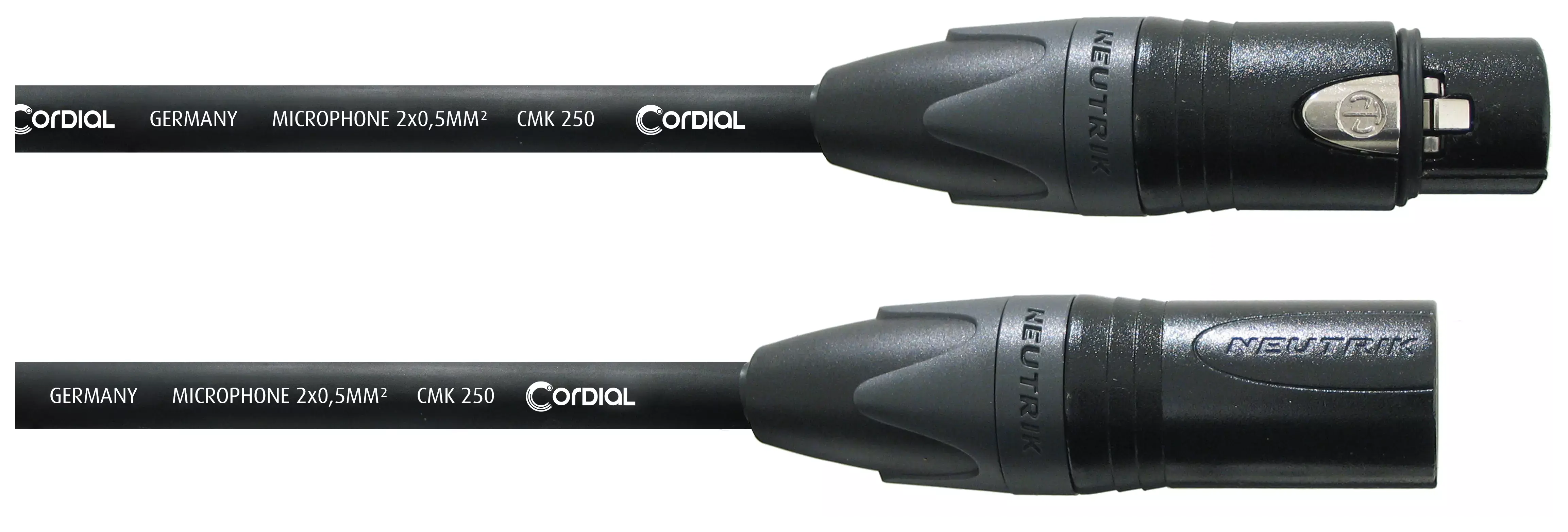 Cordial Mikrofonkabel CSM 10 FM-GOLD 250 - 10 m / CMK 250 / NEUTRIK XLR female  / XLR male / gold 1