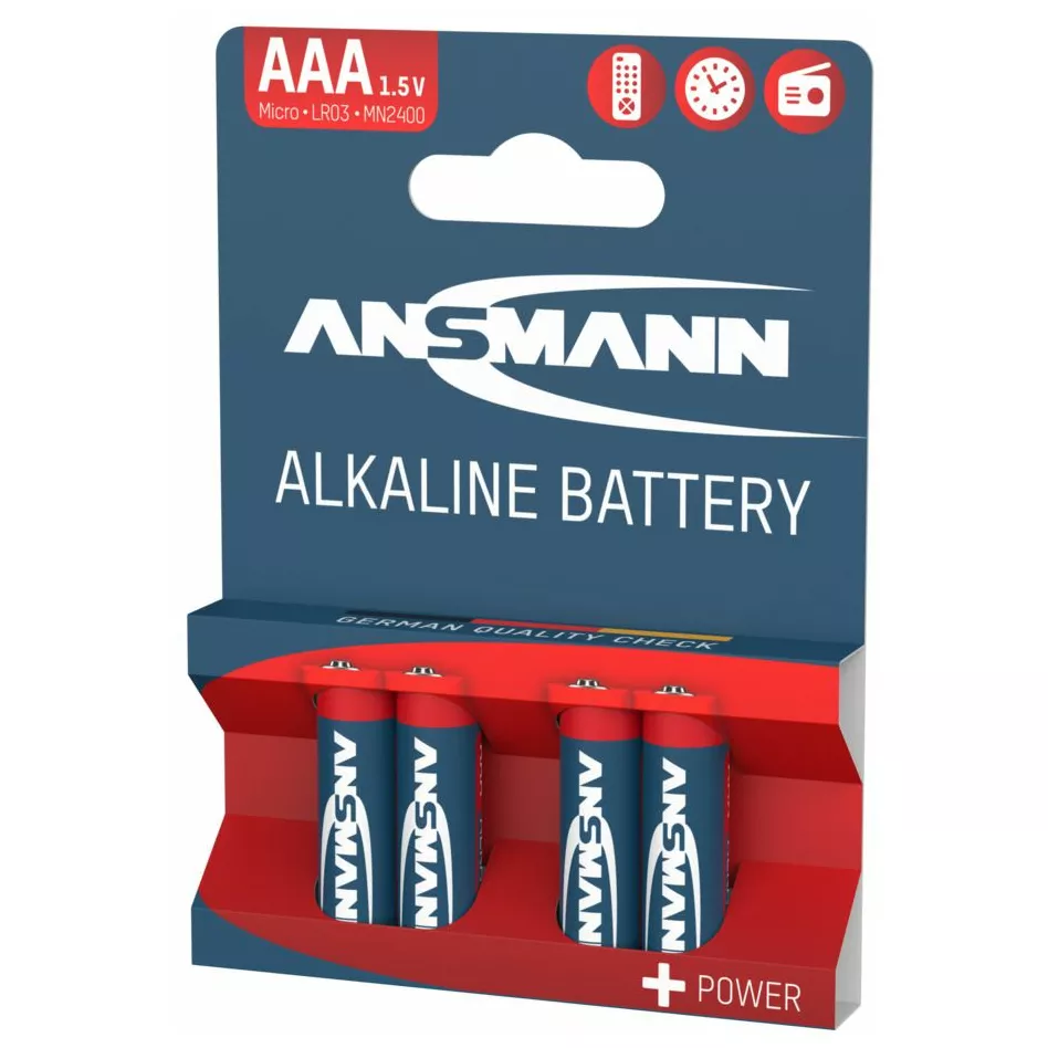 Ansmann Alkaline Batterie Micro AAA / LR03 4er Papierblister 2