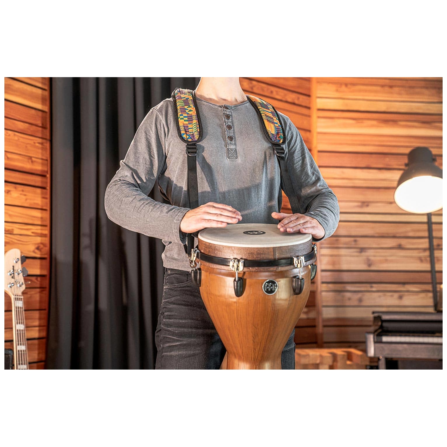 Meinl Percussion - Meinl Percussion MDJS1KQ Designer Djembe Strap, Kenyan Quilt - 1