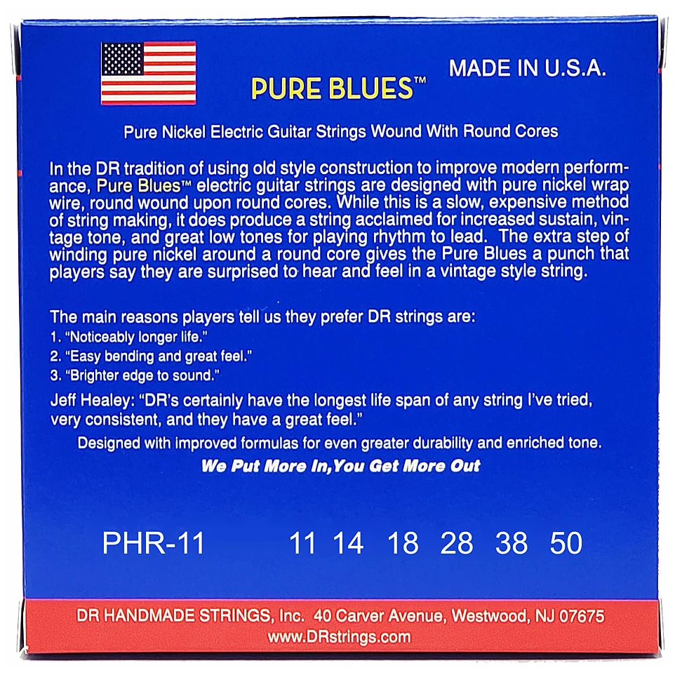 DR Strings Pure Blues PHR-11 Heavy .011-.050 1