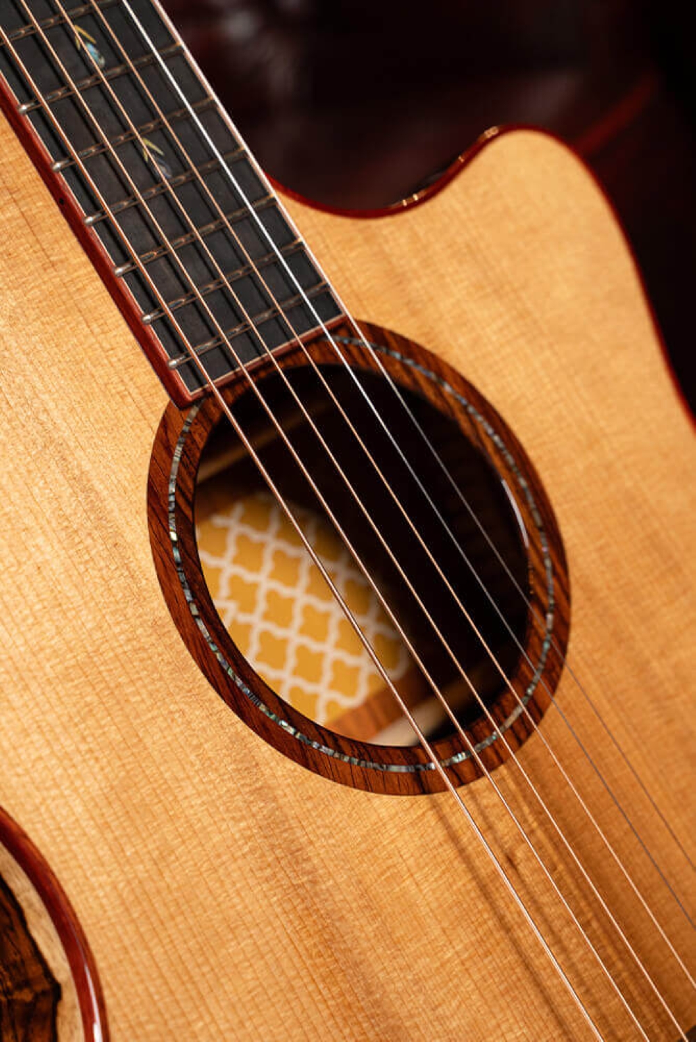 Image of Cort acoustic electric gold a10 cocobolo feature 6