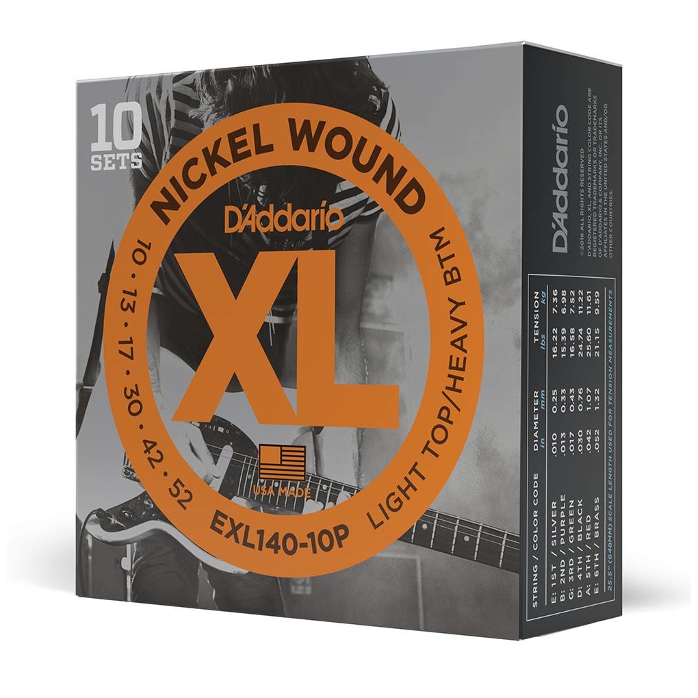 D’Addario - D’Addario EXL140-10P - XL Electric Nickel Wound 10er Pack 010-052 - 3