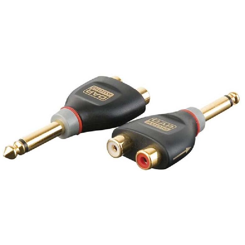 DAP - DAP Adapter 2 x Cinchbuchse auf 6,3 mm Klinkenstecker Mono