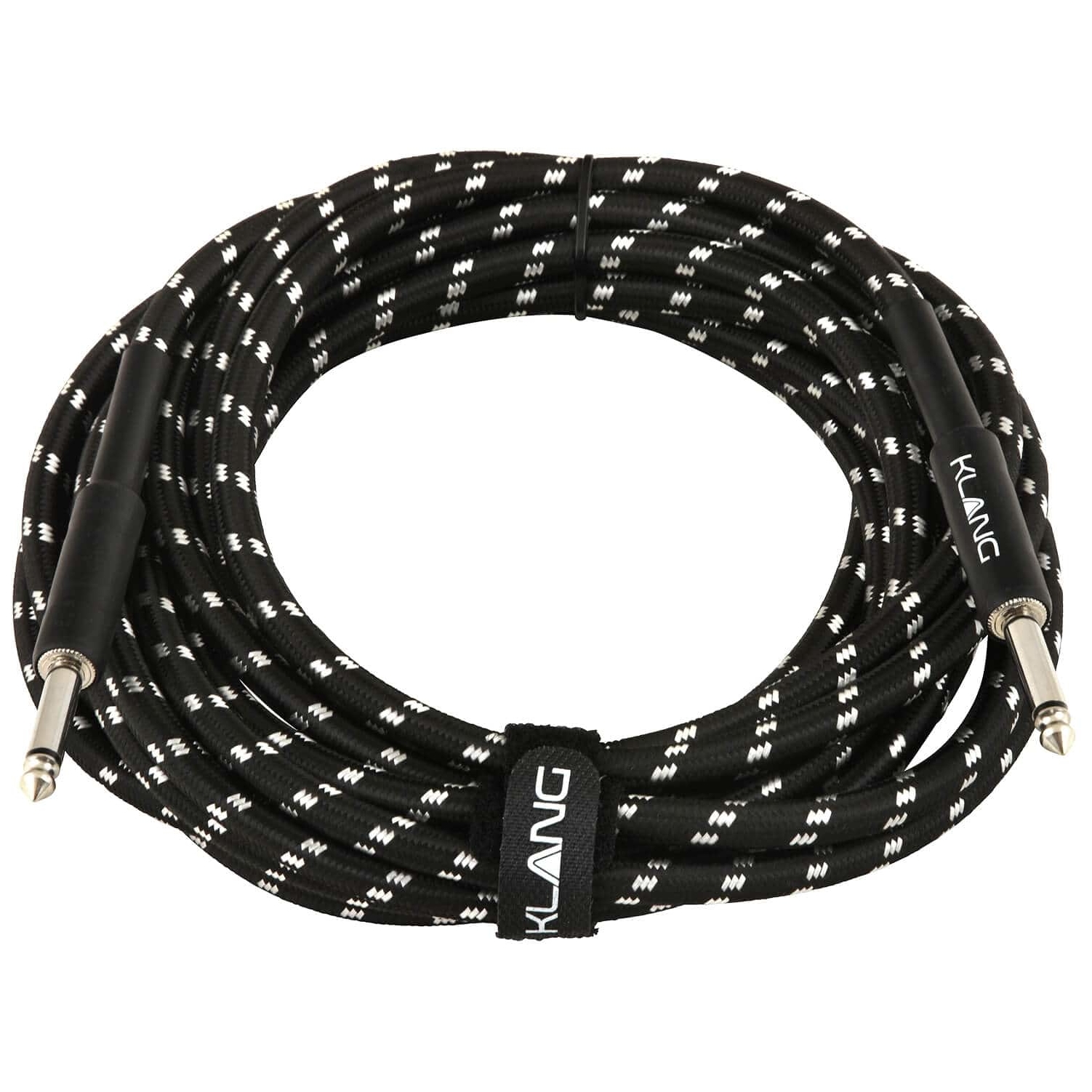 Klang - Klang Instrumentenkabel TWEED BLACK 6,3mm Klinke, mono - 6,3mm Klinke, mono, 6,0 Meter