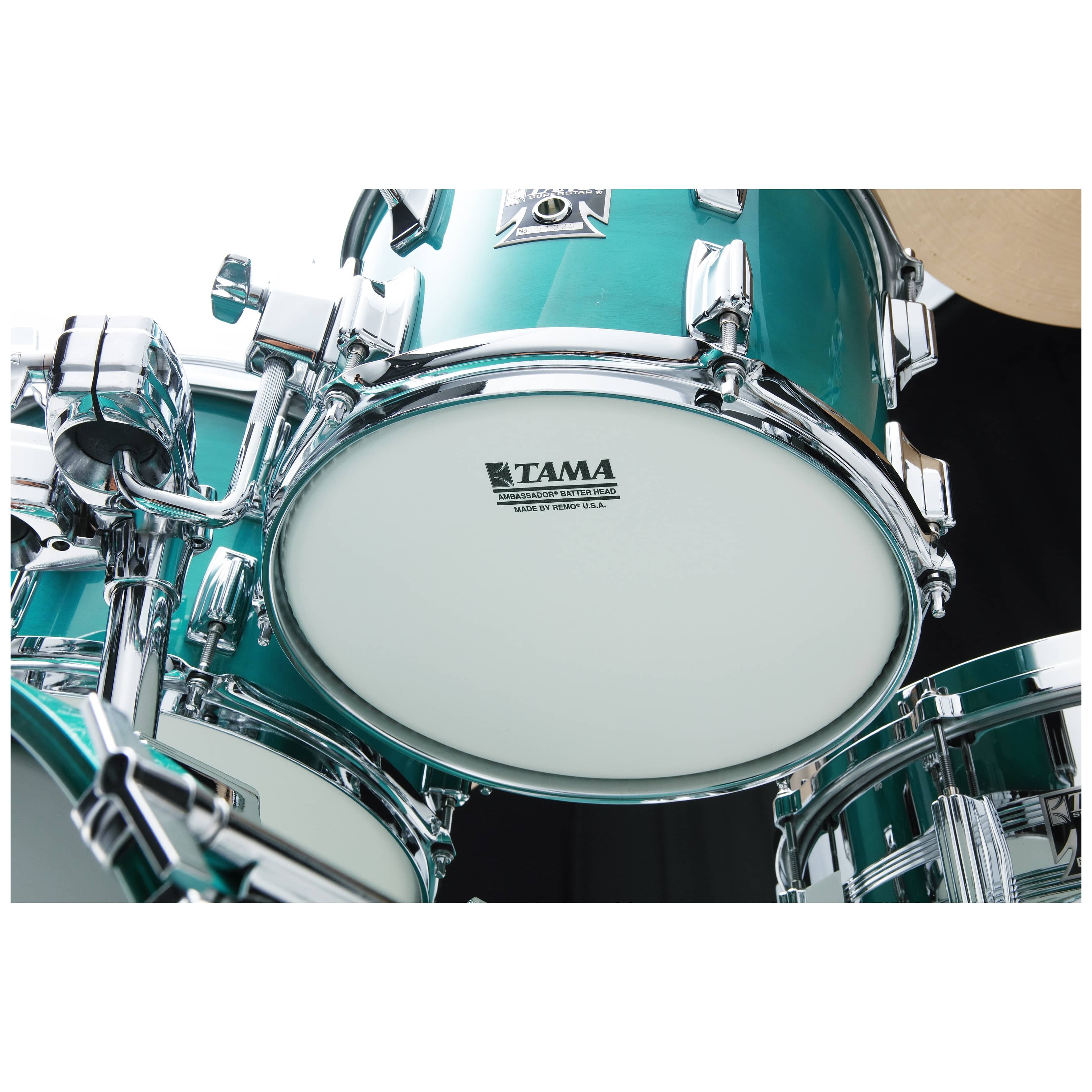 Tama SU42RS-AQM - 50th LIMITED Superstar Reissue 4pcs Drum Shell Kit - Aqua Marine 2