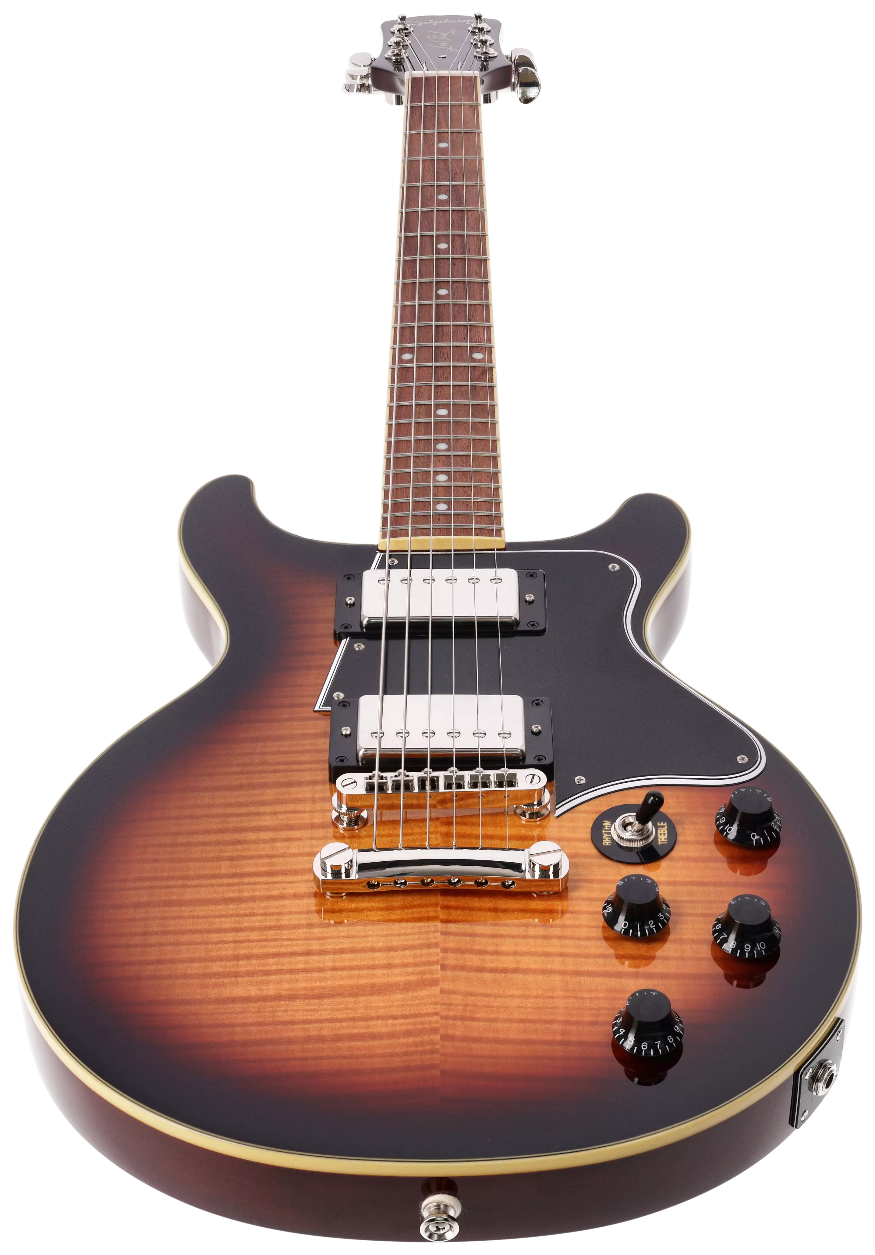 Epiphone Les Paul Special Double Cut Figured Bourbon Burst 3