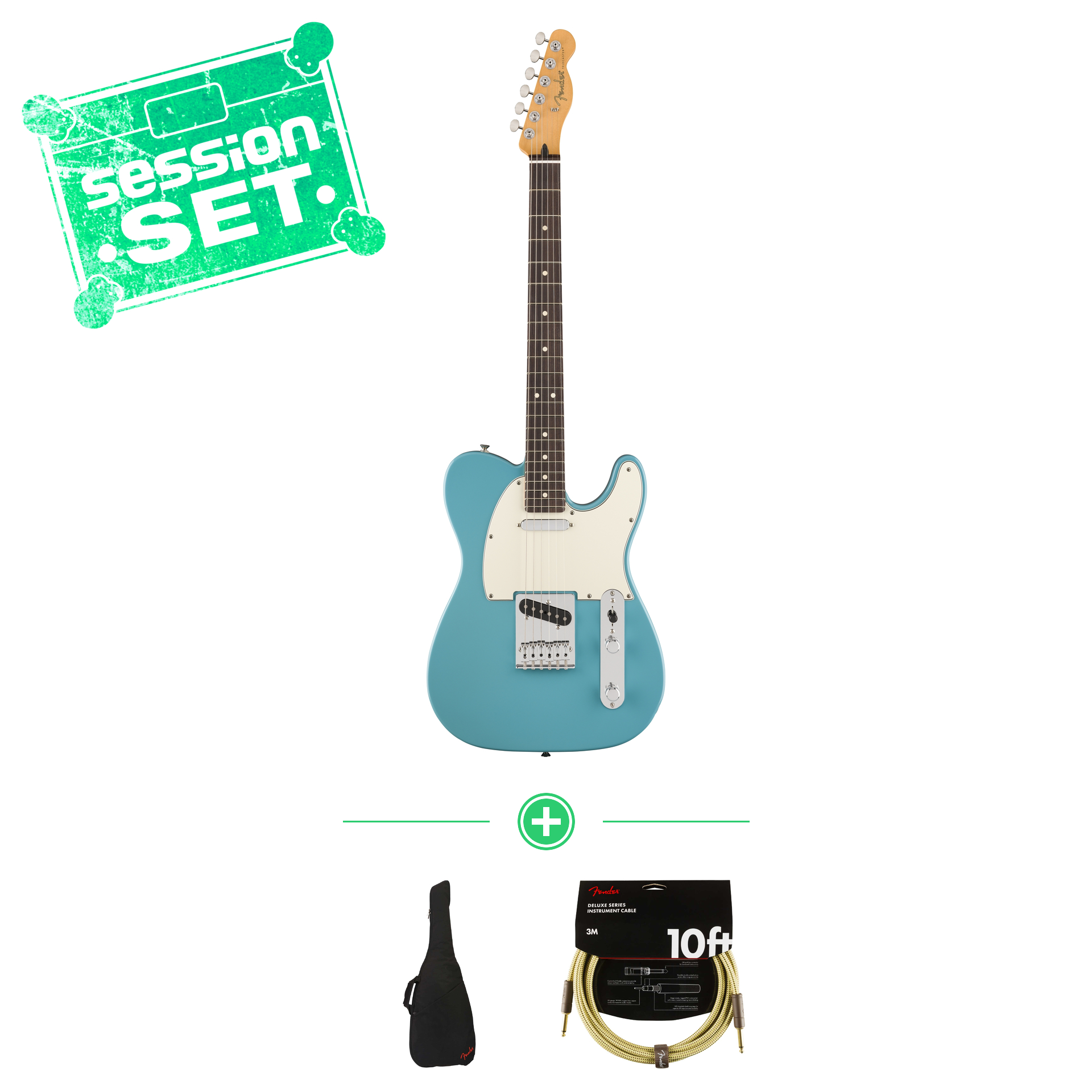 Image of Fender player ii telecaster rw aquatone blue  session set  70001042 1
