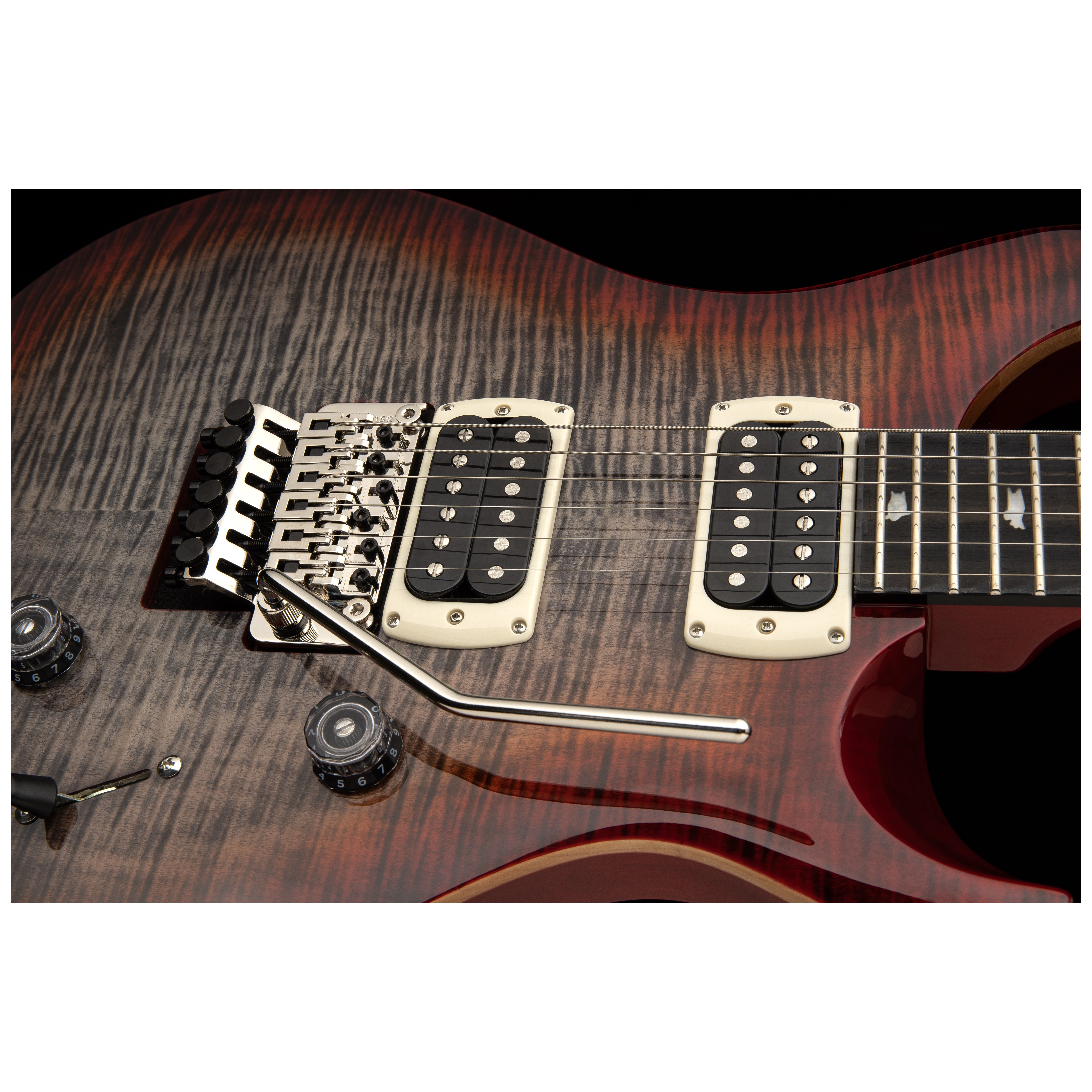 PRS SE Custom 24 Floyd Charcoal Cherry Burst 5