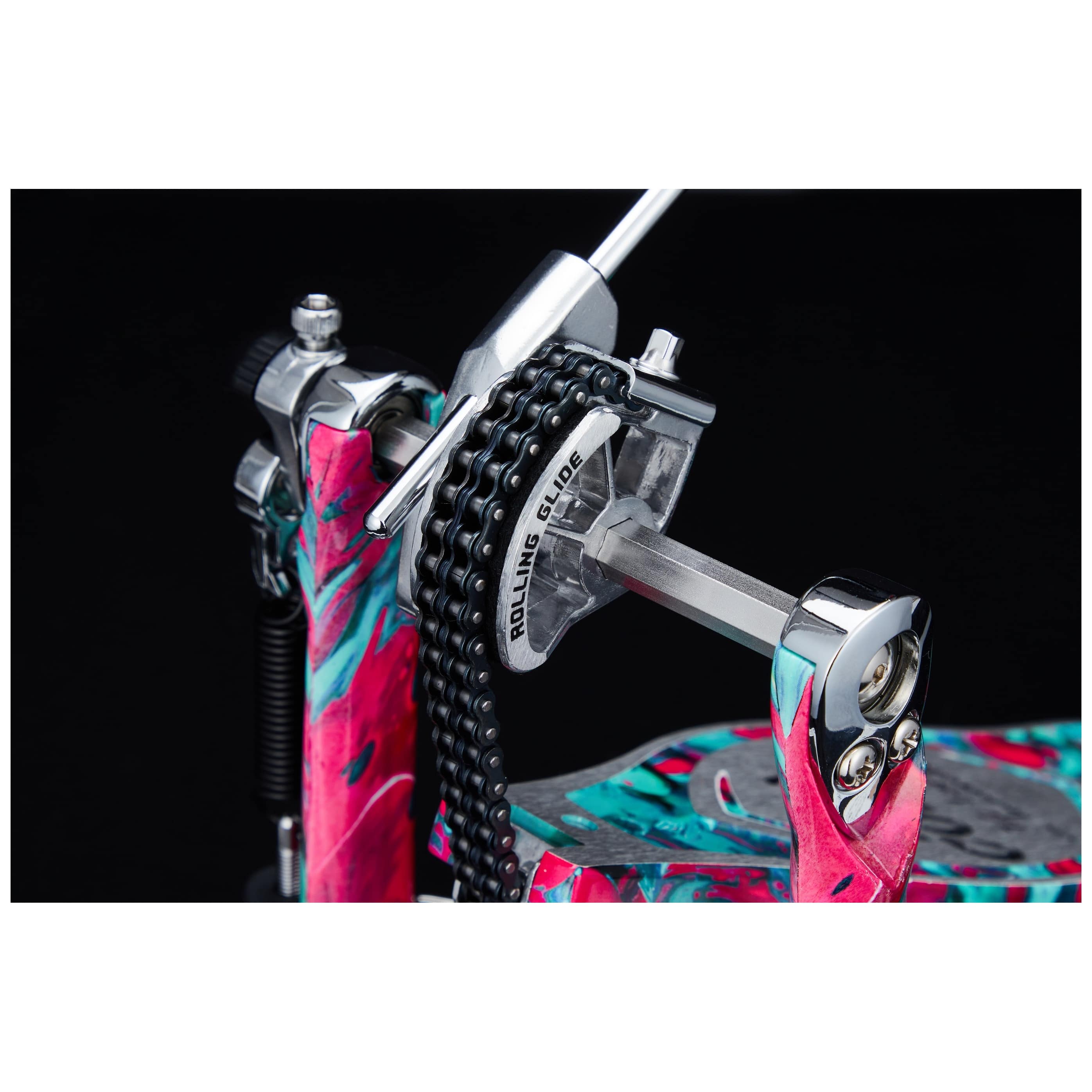 Tama HP900RMCS - 50th LIMITED - Iron Cobra 900 Rolling Glide Single Pedal - Marble Coral Swirl 4
