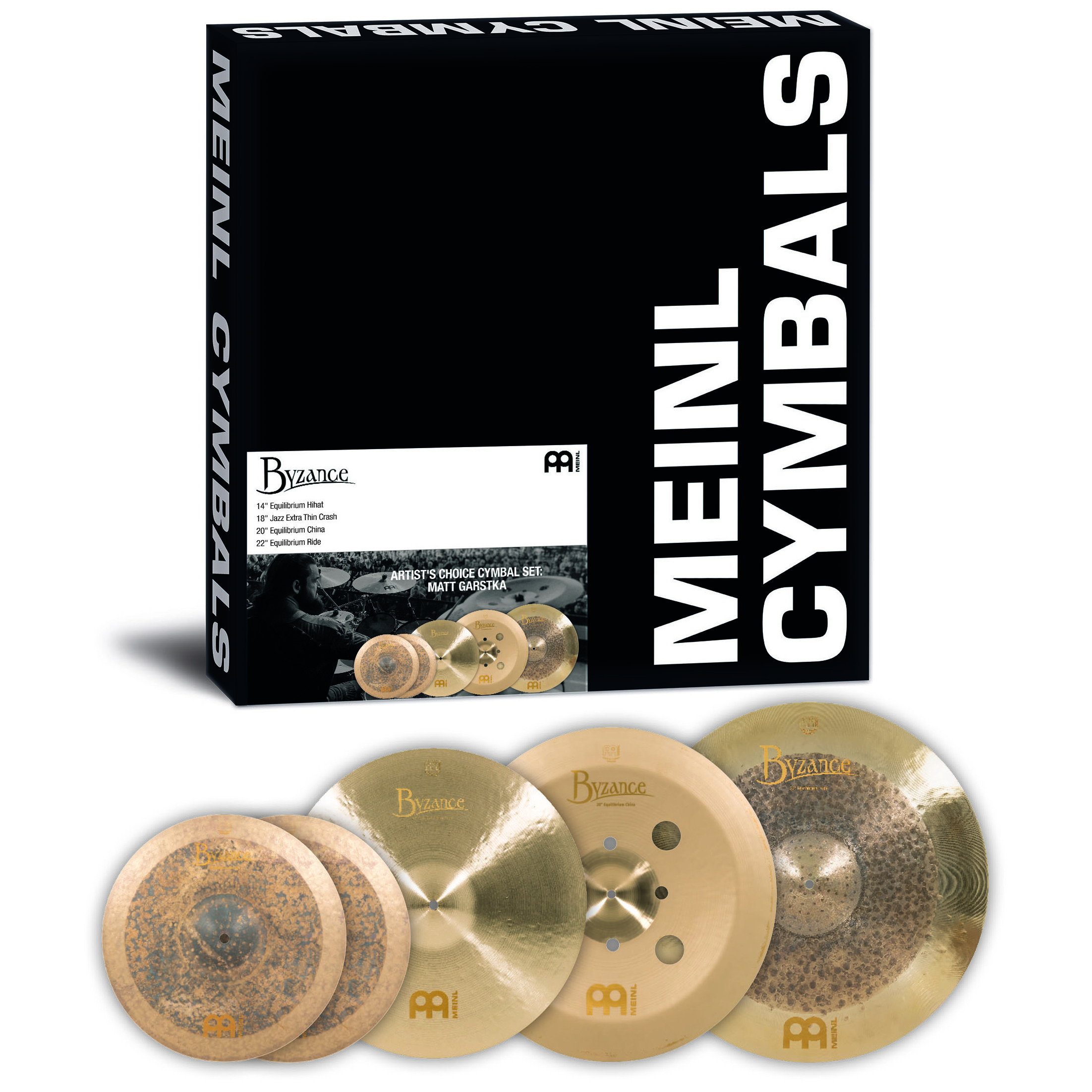Meinl Cymbals A-CS4 - Byzance Artist's Choice Cymbal Set: Matt Garstka