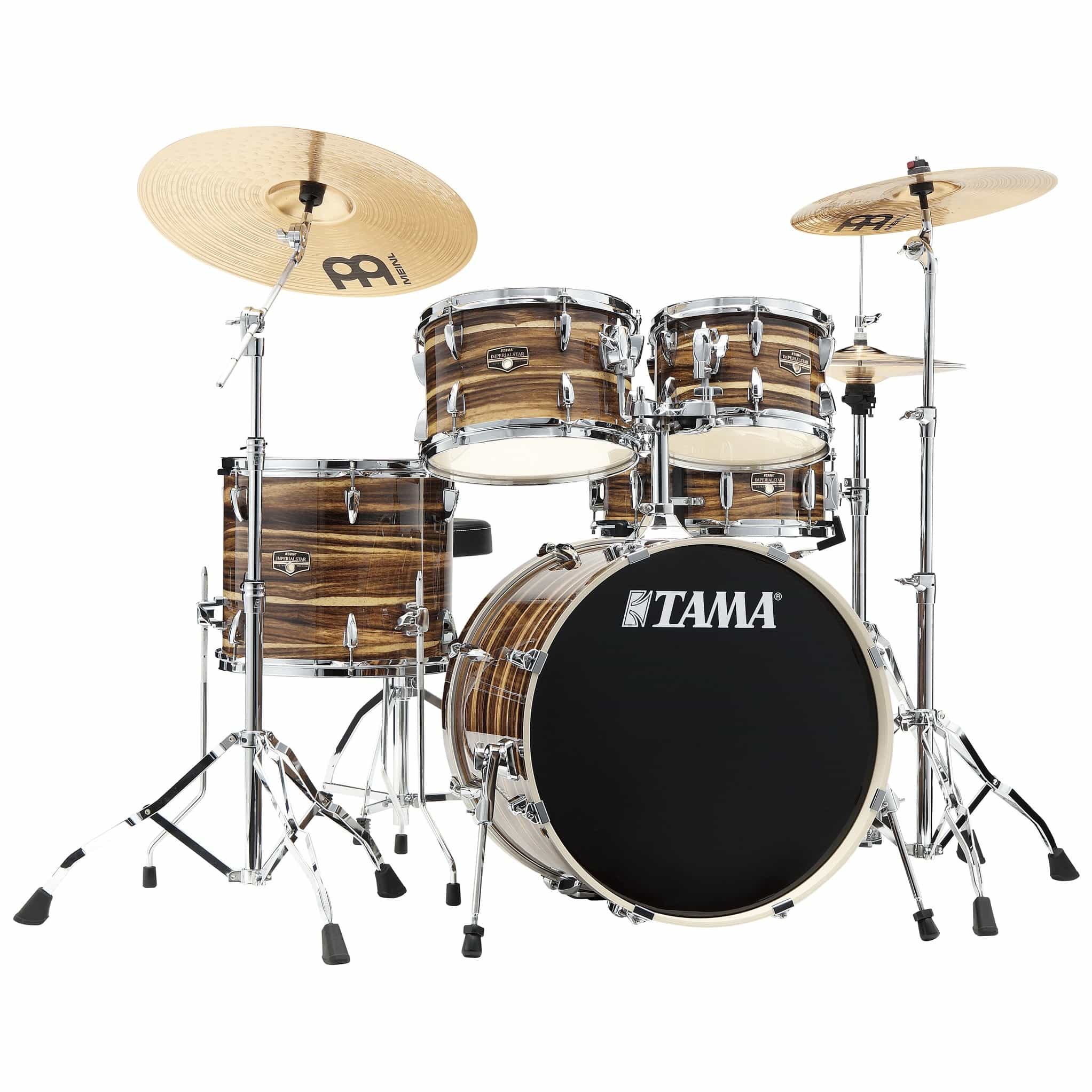 Tama IP50H6W-CTW Imperialstar Drumset 5 teilig - Coffee Teak Wrap/Chrom HW + MEINL Cymbals HCS Bronze