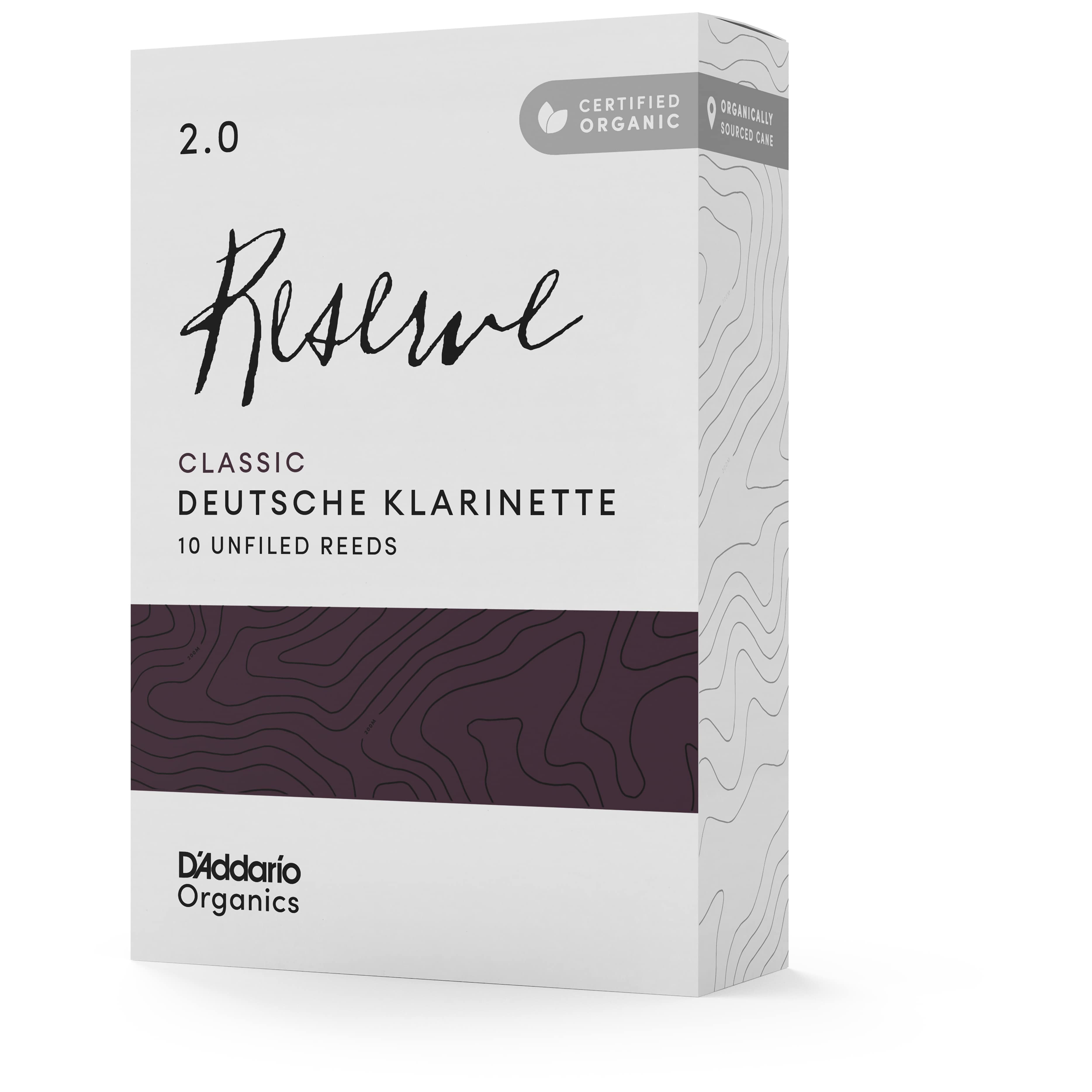 D’Addario Woodwinds Organic Reserve Classic German - Deutsche Klarinette 2,0 - 10er Pack