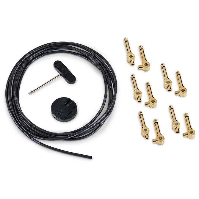 RockBoard - RockBoard Selfmade Patchkabel-Set Gold (3m Kabel - 10 Klinkenstecker)