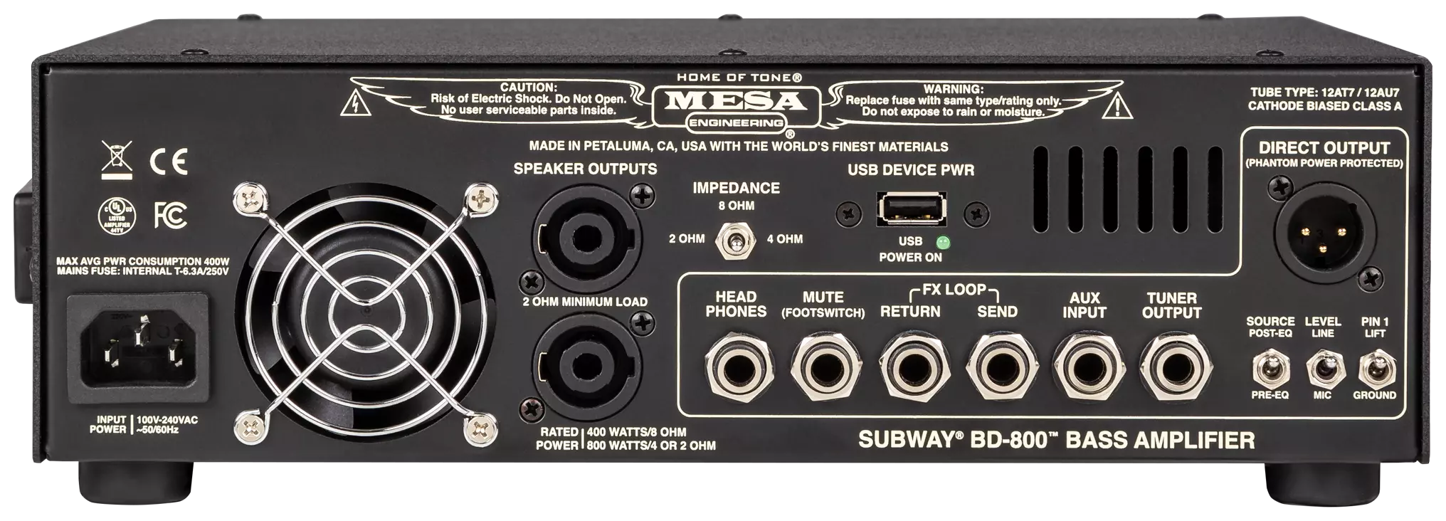 Mesa/Boogie Subway D-800 Bass Head Black Metal Enclosure