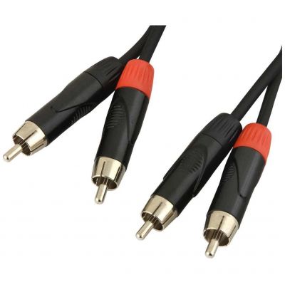 Klang - Klang Twin Audiokabel, 1 Meter 2x Cinch, male - 2x Cinch, male - 1